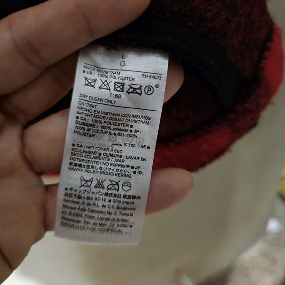 Old Navy Lumberjack Buffalo Plaid Jacket Women's Large Red Black Coat Cabincore - Picture 7 of 12